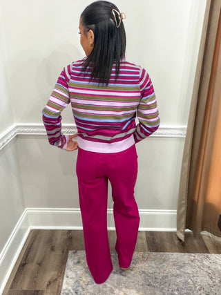 Kaleidoscope Striped Cardigan