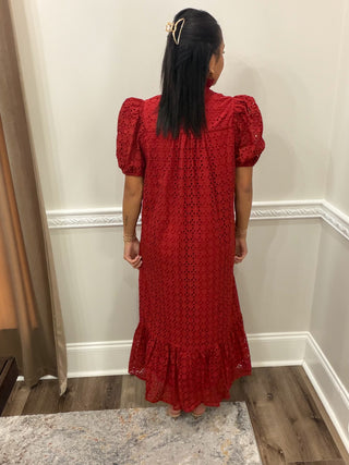 Camille Eyelet Midi Dress