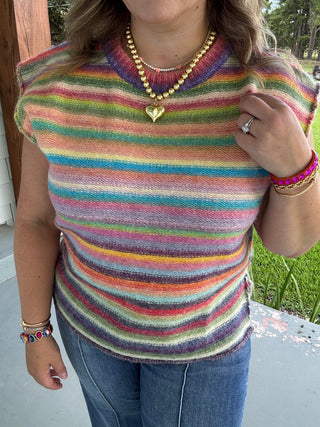 Color Parade Sleeveless Sweater