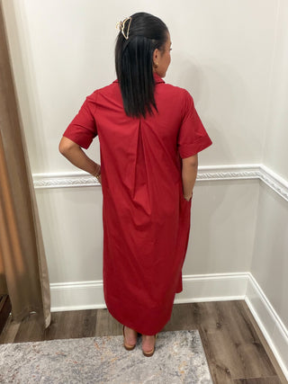 Madeline Jeweled Button Midi Dress