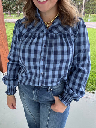 Piper Plaid Ruffle Blouse