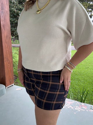 Autumn Check Plaid Shorts