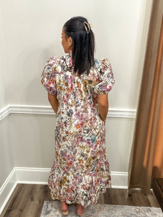Meadow Muse Floral Midi Dress