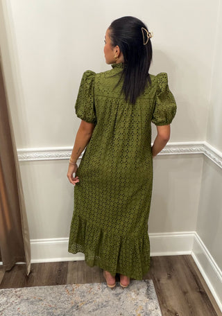 Camille Eyelet Midi Dress