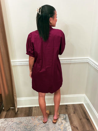 Palmer Puff Sleeve Shirt Dress