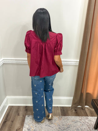 Winslow Pintuck Lace Blouse