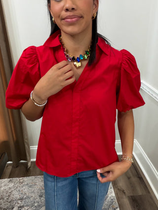 Scarlett Bubble Sleeve Blouse