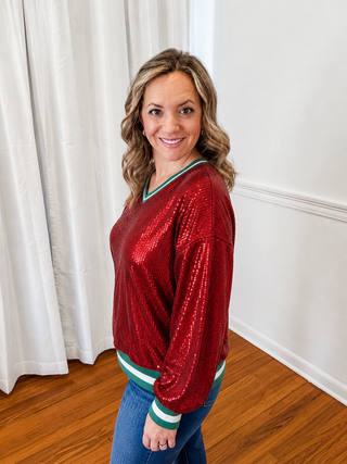 Christmas Luxe Sparkle Sweatshirt (Pre-Order)