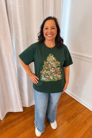 Heirloom Christmas Sparkle Tree Tee