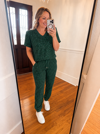 Rhinestone Christmas Pants (Pre-Order)