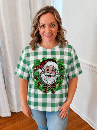 Vintage Christmas Plaid Tee (Pre-Order)