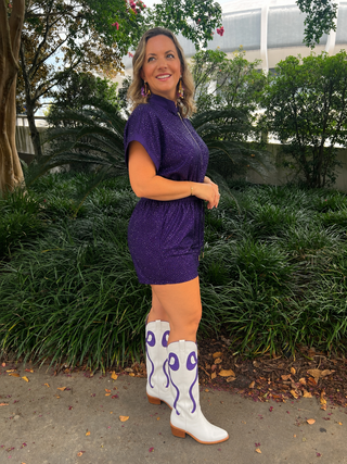 Purple Reign Windbreaker Romper (Runs Small)