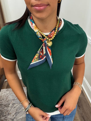 Blair Contrast Knit Top
