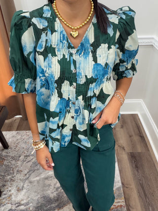 Elowen Pintuck Floral Blouse