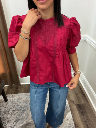 Elodie Lace Detail Blouse