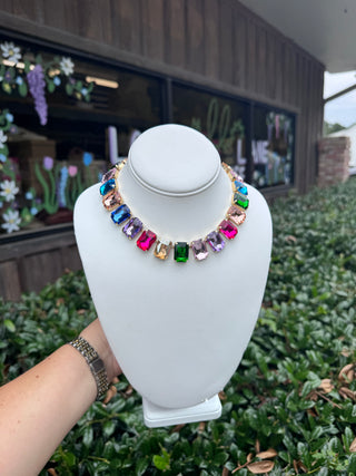 Kaleidoscope Crystal Statement Necklace