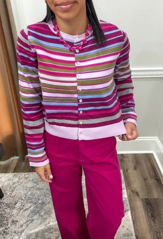 Kaleidoscope Striped Cardigan