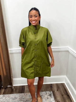 Palmer Puff Sleeve Shirt Dress