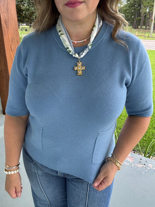 Marlowe Pocket Knit Top