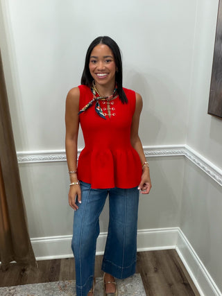 The Sutton Chain Peplum Top