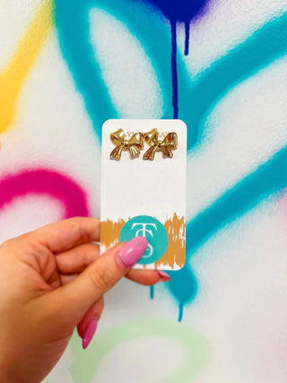 Ellie Bow Studs