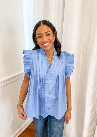 Pleated Petal Blouse