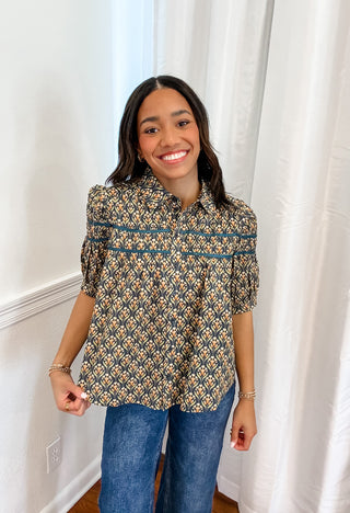 Olive Trellis Top