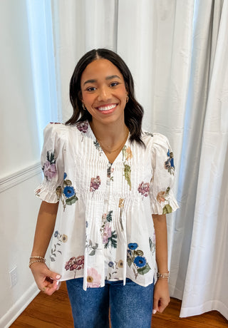 Morning Meadow Smocked Blouse