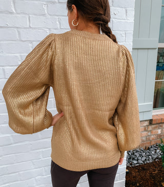 Metallic Gold Sweater