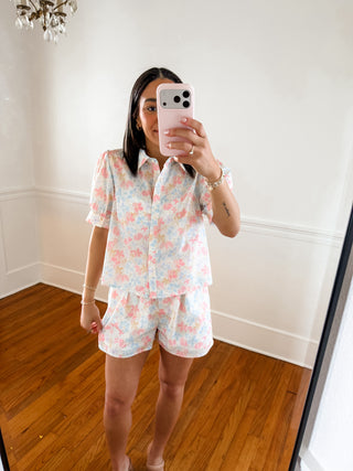 Blush Meadow Button-Front Bottom