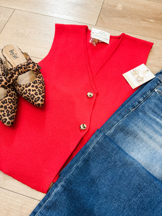 The Red Affair Sweater Vest
