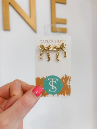 Ellie Bow Studs