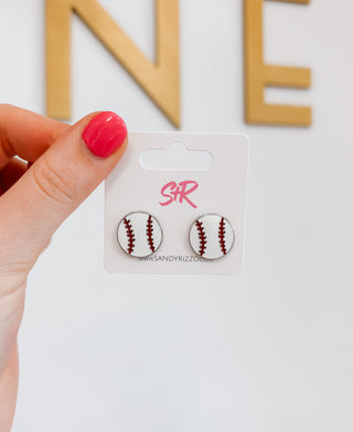 Baseball Stud Earrings