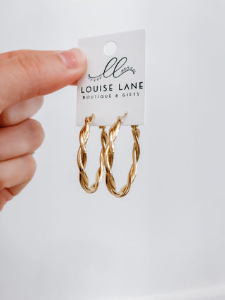 Gold Twist Hoops