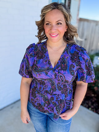 The Paisley Peony Blouse