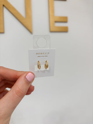 Gold Double Hoops