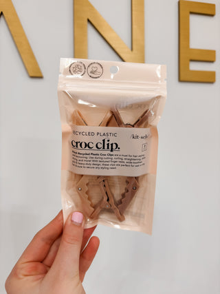 Recycled Plastic Crocodile Clip 3pc - Multi Color
