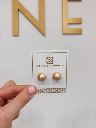 Grenada Brushed Gold Earrings