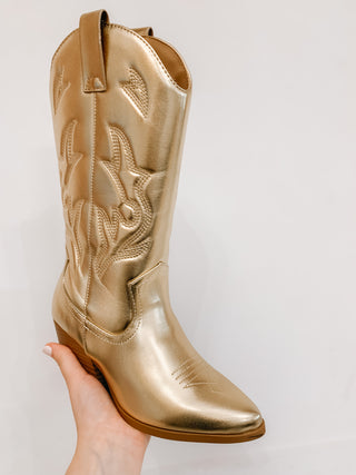 Metallic Gold Cowboy Boots