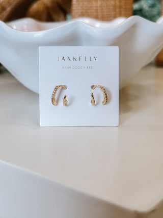 Pave Spiral Earrings