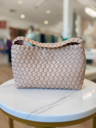 Kaia Woven Crossbody: Natural
