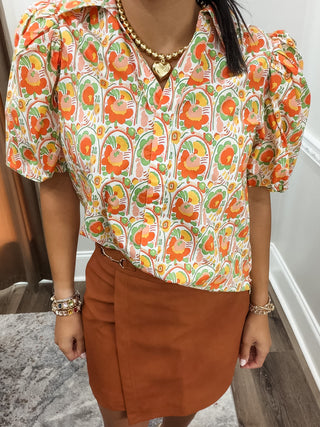 Sienna Ring-Detail Mini Skirt
