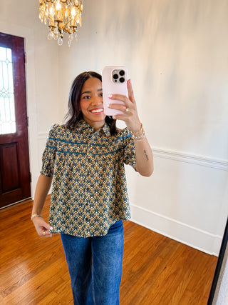 Olive Trellis Top