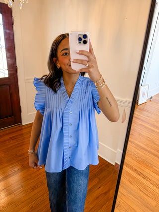 Pleated Petal Blouse