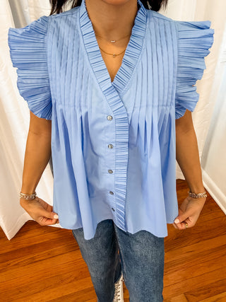 Pleated Petal Blouse