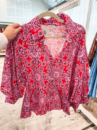 Poppy Paisley Blouse