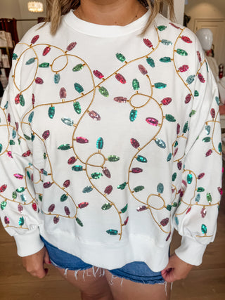 Millie Christmas Lights Sweatshirt
