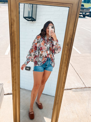 Vintage Floral Blouse