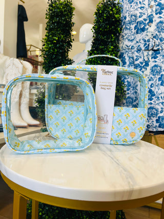 Floral Clear Cosmetic Set