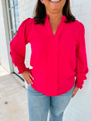 Solid Pleat Shirt